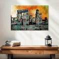 thumbnail image 2 of Elephant Stock Graffiti Stonehenge Wall Art - Horizontal Canvas Wall Art - Living Room Wall Decor - Architecture Canvas - Orange And Gray Decor By Stephen Chambers - 24" x 16", 2 of 8