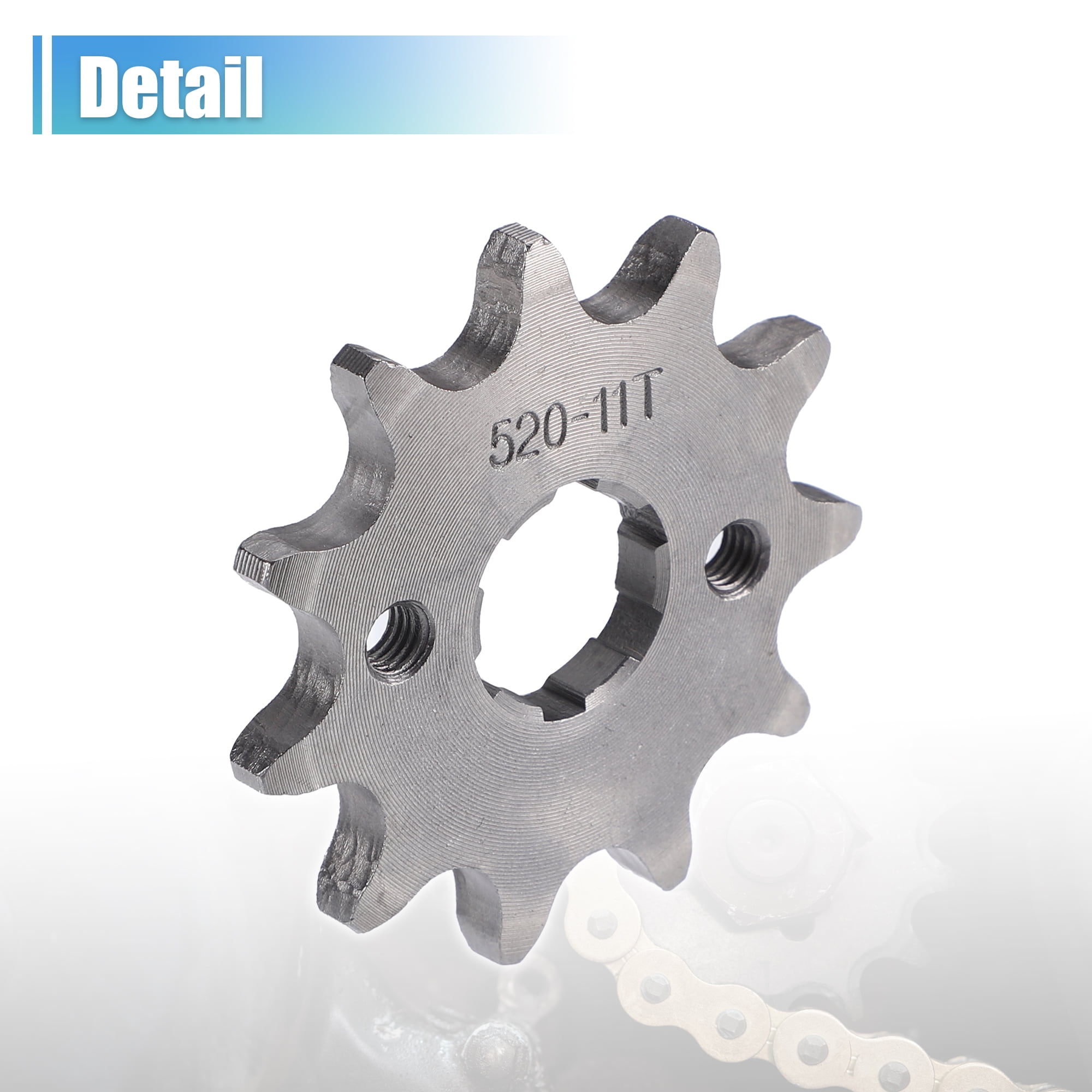 Unique Bargains Motorcycle Front Engine Sprocket for 50cc 70cc 110cc Silver 11 Teeth