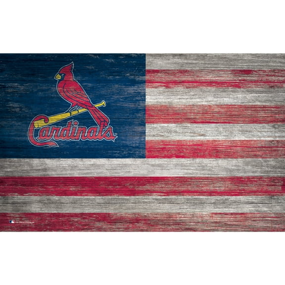 St. Louis Cardinals 11'' x 19'' Distressed Flag Sign