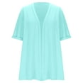thumbnail image 6 of BXINGOHAI Lightweight Summer Cardigan for Women Short Sleeve Loose Open Front Light Blue XL, 6 of 6
