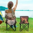 thumbnail image 5 of 600D Oxford Camping Chair Portable Foldable Chair Supports 220 lbs for Picnic, Fishing, Backpacking Majestic Powerful Lion, 5 of 8