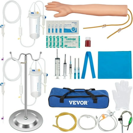 VEVOR Intravenous Practice Arm Kit 25 Pieces Phlebotomy Arm Made of PVC ...