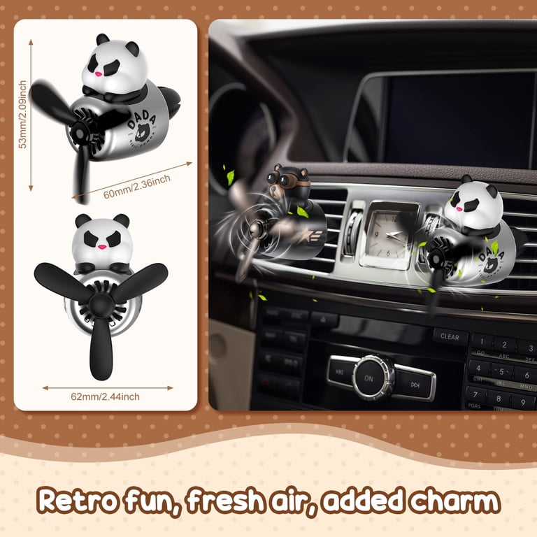 Soul's 2 Pcs Car Air Freshener Cute Car Diffuser Cartoon Outlet Fan Air ...