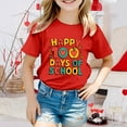 thumbnail image 2 of PMVFHDE Hauts Courts pour Fille Garçon et Fille Mode Décontractée Imprimé Col Rond T-Shirt Manches Courtes Ample Rouge, 12-13 Ans, 2 of 4