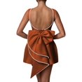 thumbnail image 1 of Vestido de fiesta de cóctel Aosadin sin mangas Pearl Burnt Orange 22W, 1 of 6