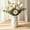 653#White, variant on Modern Decorative Vase, 9-Inch Imitation Ceramic Plastic Pot for Living Room and Desktop Floral Arrangement