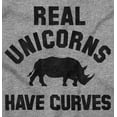 thumbnail image 2 of Real Unicorns Have Curves Rhinoceros Women Crewneck Sweatshirt Brisco Brands S, 2 of 6