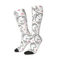 thumbnail image 2 of Balery Alpacas and Hearts Printed Novelty Socks Men's Women's Crew Socks Sports Socks Knee High Socks Cotton Socks Quirky and Cool Socks, 2 of 9