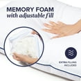 thumbnail image 3 of (8 pack) Beckham Hotel Collection Customizable Memory Foam Queen Pillow 1Pack, Adult, 3 of 10