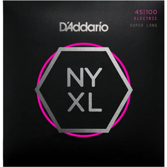 D'Addario NYXL45100SL Bass Guitar Strings, Regular Light 45-100 Super Long Scale