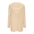 thumbnail image 6 of Uqiangy Women'S Clothing Fall Sweatshirt 2025 Fall Trendy Long Sleeve Women Round Neck Open Front Button Down Chunky Knit Cardigan Open Front Knitted Sweater Khaki L, 6 of 6