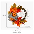 thumbnail image 3 of Fall Wreaths for Front Door Outside, Autumn Wreath with Pumpkins Pinecone Flowers Maple Leaf, Fall Outdoor Wreath for Harvest Thanksgiving Halloween Decorations Home Decor, 3 of 5