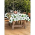 thumbnail image 2 of St. Patrick's Day Outdoor Tablecloth - 60x102 Inch Rectangle Dining Table Cover, Green Leaf Gnomes Shamrock Clovers Waterproof Outdoor Table Cloth with Umbrella Hole & Zipper for Picnic/Patio/Party, 2 of 7
