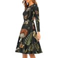thumbnail image 2 of FKELYI Mushroom Plant Women Dresses Size S Lightweight Butterfly Hoilday Swing Skater Midi Dress Breathable Women Casual Dresses for Work, 2 of 4