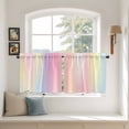 thumbnail image 3 of Pink Purple Tier Curtains, Modern Colorful Ombre Abstract Tie Dye Art Light Filtering Kitchen Curtains, 2Pcs Rod Pocket Half Window Treatments Panels for Sink Cafe Cabinet Camper 27.5x36 Inches, 3 of 9
