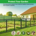 thumbnail image 3 of Jhsomdr Decorative Garden Fence with Gate 44ft (L)×32in (H) Heavy Duty Metal Fence Outdoor Wire Fence No Dig Fence Panel Animal Barrier Garden Fencing for Yard Landscape, 3 of 9