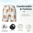 thumbnail image 4 of Kdxio Squirrel Giving A Gift Print Men's Swim Trunks with Compression Liner 7 Inch Inseam Quick Dry Swim Shorts, 4 of 7