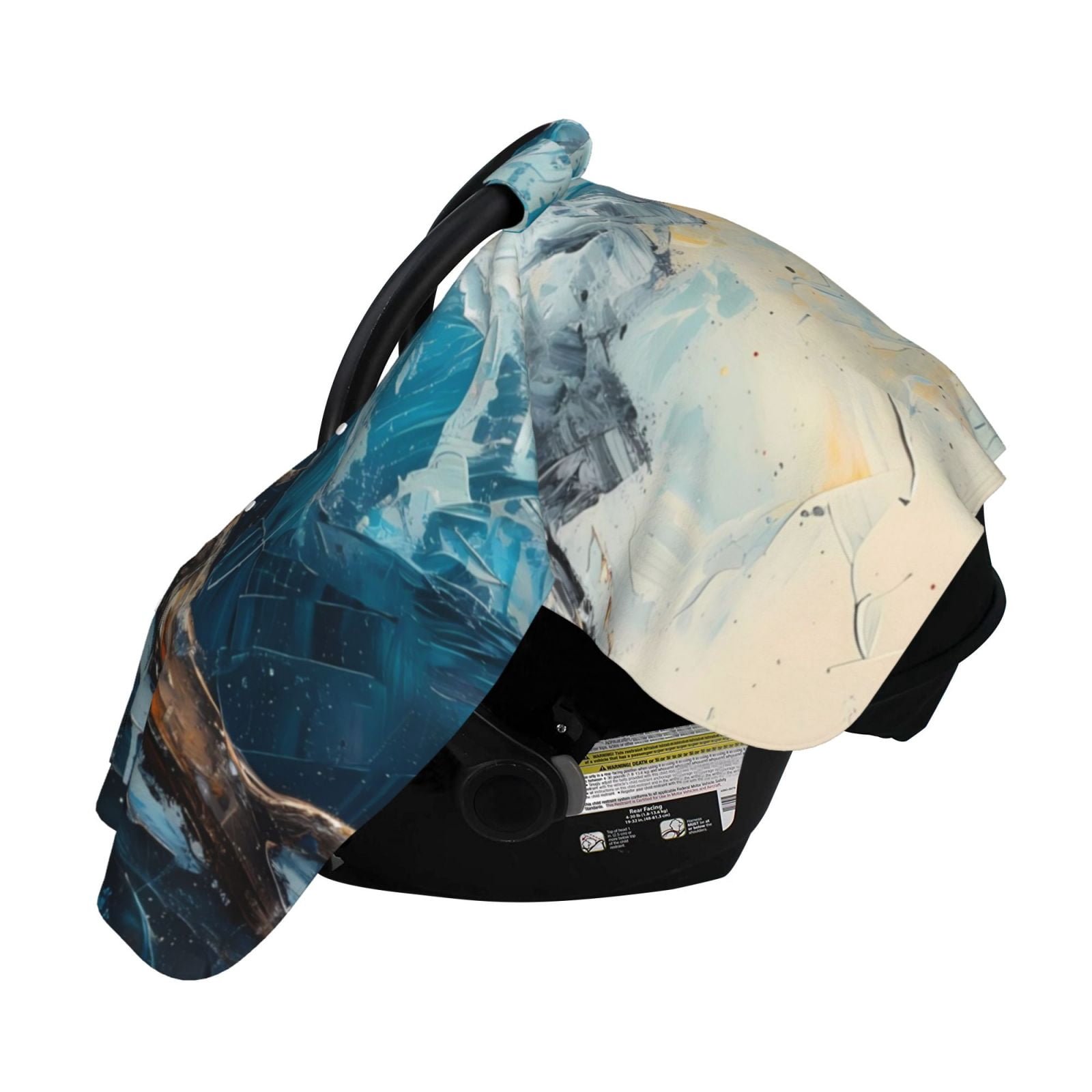 Naloa Iceberg Bald Eagle Baby Car Seat Cover, Breathable Baby Carrier Cover, Multiuse Baby Carrier Cover & Nursing Breastfeeding Cover