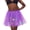 Purple, variant on Gureui Women's Cos-Play Half Dress, Mesh Star Pattern Seen Through Lighting Lamp Princess Cute Halloween Dancing Skirt