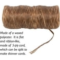 thumbnail image 2 of The Beadsmith Artificial Sinew – Waxed Polyester Cord, Medium Brown, 5-Ply, 1 oz, 33 yds / 98 ft, 2 of 7