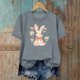 thumbnail image 2 of TaTaai Ladies Easter Fashion Short Sleeve T Shirt Round Neck Casual Printed Tops Loose Fit Soft Comfortable Tee for Daily Wear Spring Holiday Gift Idea Gift, 2 of 6