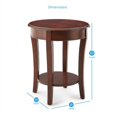 thumbnail image 4 of Bowery Hill Table d'Appoint Traditionnelle en Bois en Brun Cerisier Riche en Plusieurs Étapes, 4 of 4
