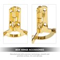 thumbnail image 5 of ADDHAT 10-Pack Golden Iron Angle Box Hinges for Wooden Jewelry Box Repair, Craft Projects, and Hardware Accessories, 5 of 8