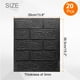 thumbnail image 2 of Uxcell 20 piezas de paneles de pared 3D autoadhesivos, impermeables, diseño de ladrillo de 13.8"x15.2" para baño, cocina y sala, color negro, 2 of 7