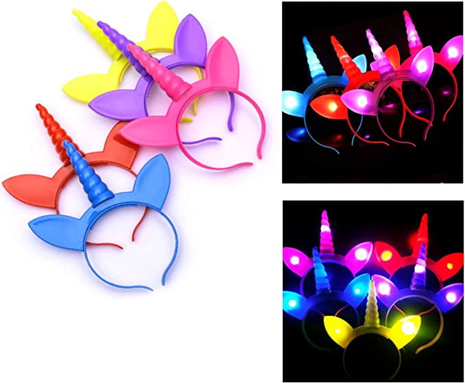 8 Pack Light up Unicorn Horn Headband Party Supplies, 3 Flash Mode LED  Unicorn Headband Designed for Women Party Supplies Christmas Gifts
