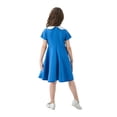 thumbnail image 5 of XEGLSBU Girls Dresses Size 7 Long Sleeve Classic and Summer Girls' Dress School Style Children's and Autumn Color Contrast Short Sleeved Dress 4 13 Years Old Blue Size 5-6 Years, 5 of 9