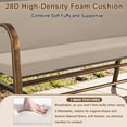 thumbnail image 6 of Outdoor Loveseat Glider Cushion 42”x48” Waterproof Patio Seat Pad for Bench, Swing & Furniture,Khaki,1PCS, 6 of 7