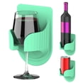 thumbnail image 4 of Soporte para beber Ducha Clase de vino Estante autoadhesivo Portátil Punch-Free Almacenamiento Organizador Accesorio Baño Ducha Green Advancent HA011435-02, 4 of 6