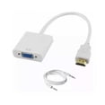 thumbnail image 1 of Cable Convertidor Transhine  HDMI a VGA con Cable de Audio de 3.5 mm Blanco, 1 of 2