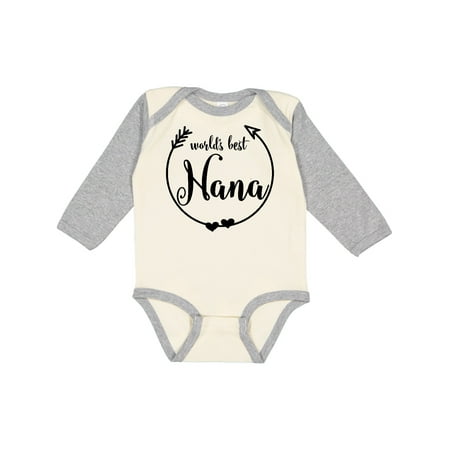 

Inktastic World s Best Nana Gift Baby Girl Long Sleeve Bodysuit