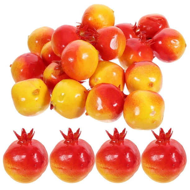 20 piezas Mini modelos artificiales de granada, accesorios de fotografía de granada falsa para frutería