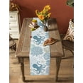 thumbnail image 5 of Ldtrchee Teal Blue Octopus Coastal Table Runner 70 Inches, Nautical Coral Starfish Bed Runner Dresser Scarves Tabletop for Indoor Outdoor Parties/Ceremony/Banquet, 13" x 70", 5 of 8