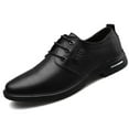 thumbnail image 4 of Tawop Dress Shoes Men Faux Leather Casual Dress Shoes Comfy Business Lace Up Soft Sole Oxfords Black Size:5.5, 4 of 5