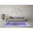 thumbnail image 3 of Ahgly Company Machine Washable Indoor Rectangle Oriental Blue Traditional Area Rugs, 5' x 7', 3 of 4