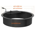 thumbnail image 2 of SKYSHALO Fire Pit Circle, BBQ Fire Ring Combo, 35-In Outer/31-In Inner Diameter, 8.5in Tall, Carbon Steel DIY Campfire Circle, Above/In-Ground Use, Ideal for Outdoor Camping, Bonfires, 2 of 9