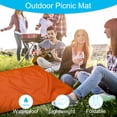 thumbnail image 4 of Uxcell 43" x 28" Beach Blanket Waterproof Picnic Mat with Carry Bag Orange, 4 of 5