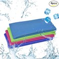 thumbnail image 3 of Juego de 4 toallas de fitness con enfriamiento instantáneo de 30 x 80 cm, ideales para climas cálidos, deportes al aire libre, yoga, correr, ciclismo, golf, camping y juegos., 3 of 8