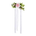 thumbnail image 2 of Arreglo floral con hojas artificiales decorativas para respaldo de silla de boda Rosa, 2 of 9