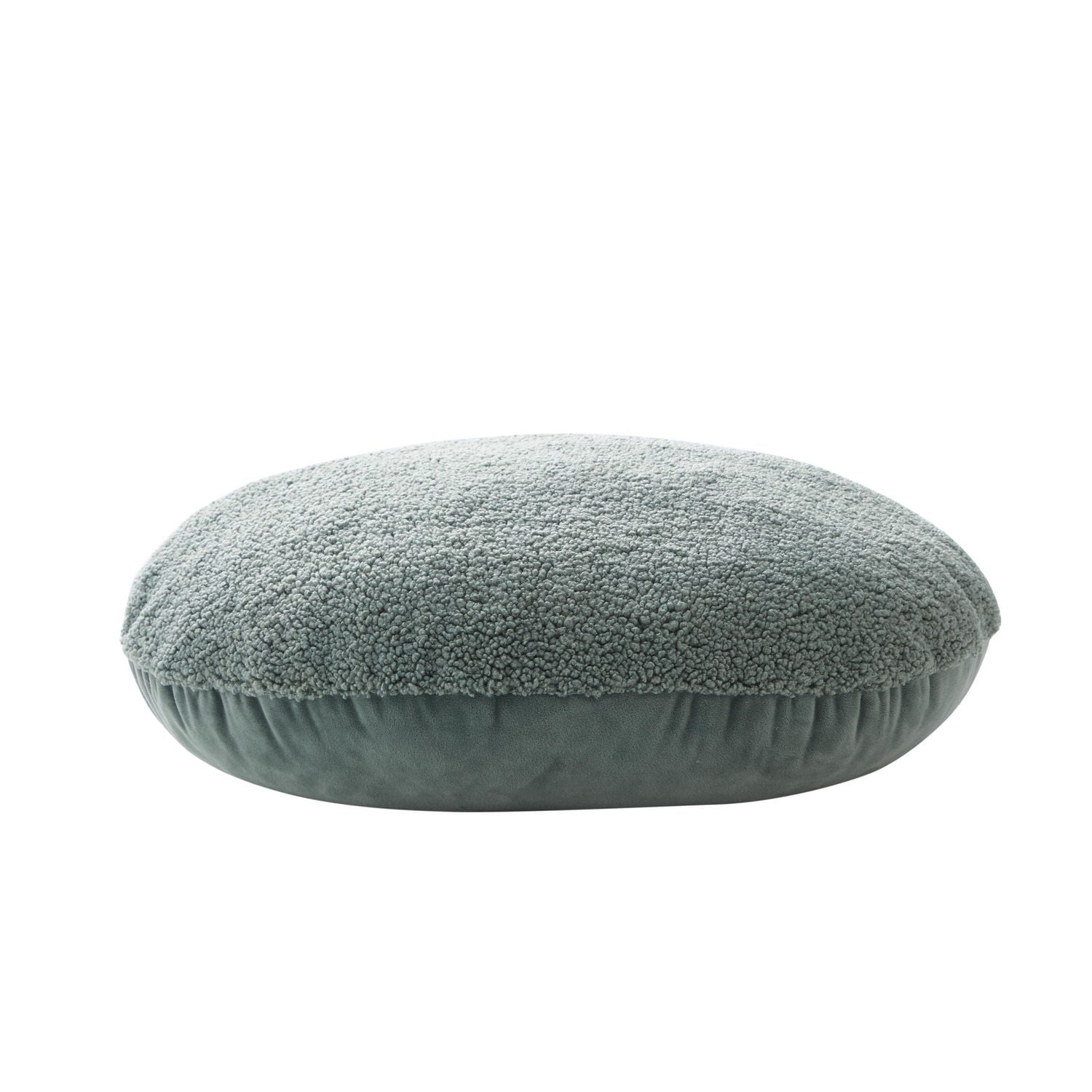 Mainstays Teddy Coussin Décoratif Rond, Gris