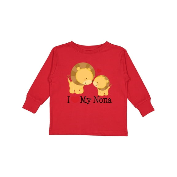 Inktastic I Love My Nona Boys or Girls Long Sleeve Toddler T-Shirt