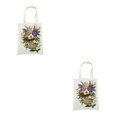 thumbnail image 2 of Bewildely Bolso de lona para pintar, bolso de compras, mano de obra fina multicolor, accesorios exquisitos reutilizables para mujer, 006-2835 006-28*35 2piezas, 2 of 6