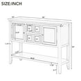 thumbnail image 4 of Vintage Narrow Long Pine Wood Console Table with 4 Drawers and 2 Doors, Large Storage Sofa Table with Open Shelf for Living Room, Hallway, Foyer, Kitchen, Retro Blue, 4 of 8