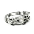 thumbnail image 3 of 0.36ct Marquise black diamond moissanite Blooming Willow Wedding Ring 18K White Gold Over Silver, 3 of 4