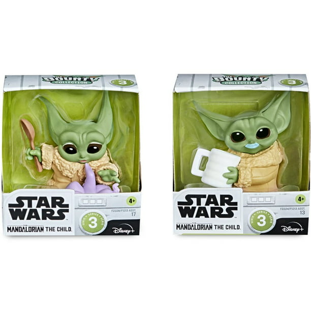 Star Wars Bounty Collection The Child (Baby Yoda / Grogu) Action Figure  2-Pack (Tentacle Soup Surprise & Blue Kilk Mustache)