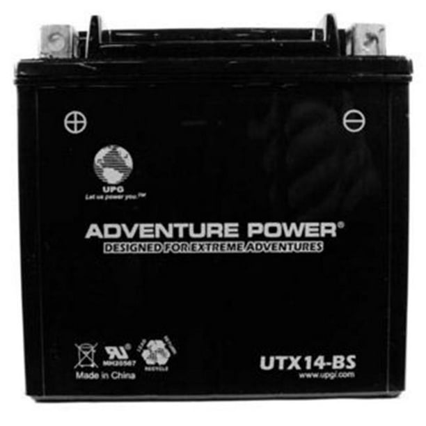 UPG 43022 UTX14BS, Dry Charge AGM Power Sports Battery