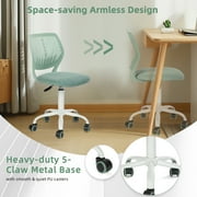 Homy Casa Teen Desk Chair, Adjustable Swivel Mesh Back Vanity Chair for Bedroom Study, Aqua